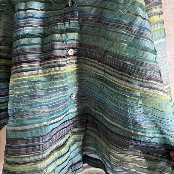 Funky Hippie Mesh Button Up Blouse 🩵 - Picture 8 of 8